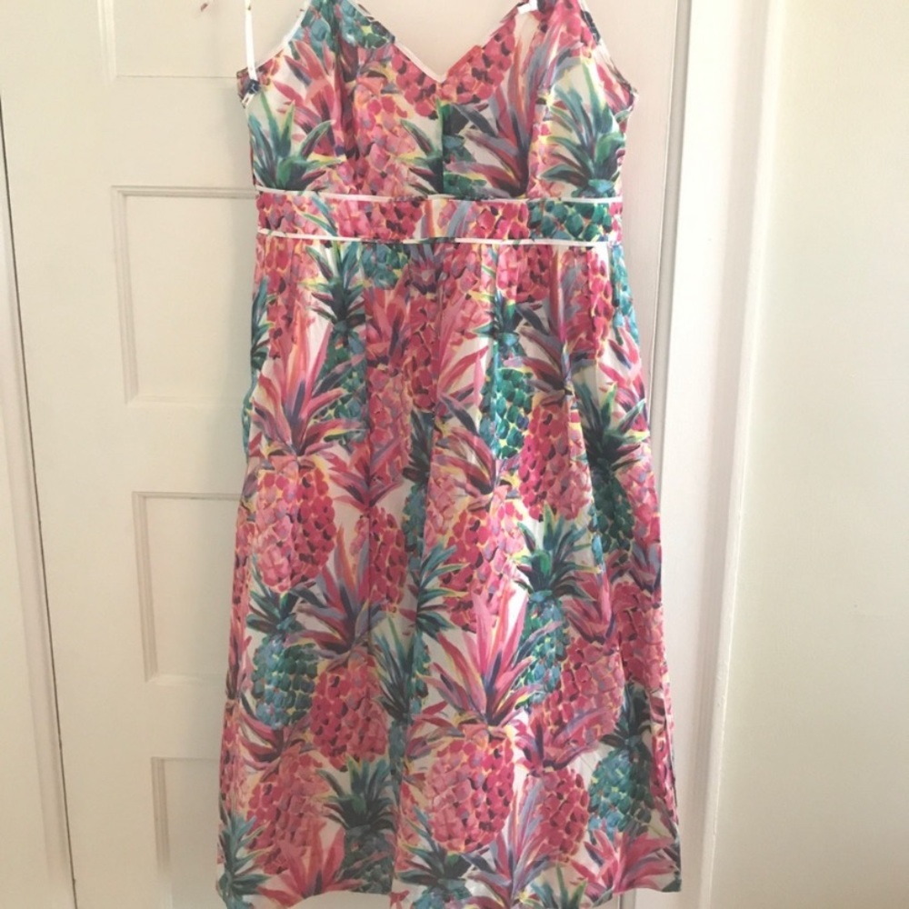 J. Crew NWT pineapple print dress 10 Tall